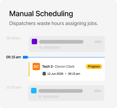 Manual Scheduling dispatch problem